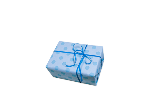 фото 3 - Подарочная упаковка "Голубой горох" М