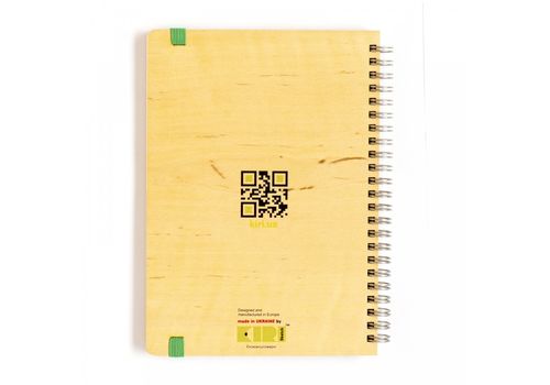 зображення 3 - Cкетчбук ЕКО Kiri дерев'яний в крапку А5 "Панда", на пружині