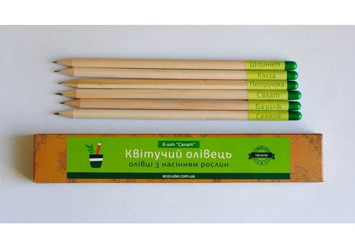 фото 2 - Цветущий карандаш Екокуб "Салат" 6 шт
