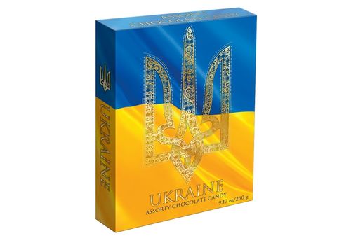 фото 1 - Сувенирный набор конфет цукерки "Украина" 260г ТМ Рівненські