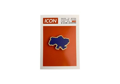 фото 1 - Значок ICON Украина синяя