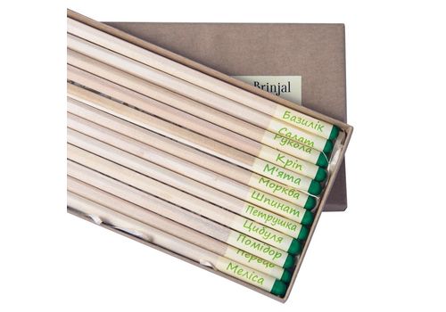 зображення 2 - Набір олівців Brinjal "Eco Stick" кольорові 12шт