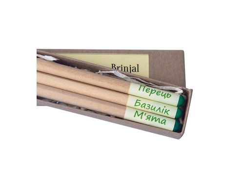 зображення 2 - Набір олівців Brinjal "Eco Stick" графіт 3 шт