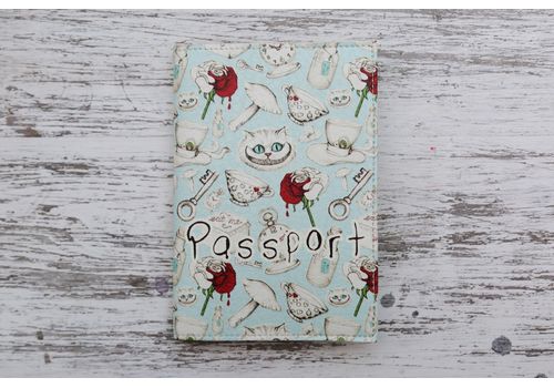 фото 1 - Обложка на паспорт Harno Hand made "Чеширский кот" эко-кожа