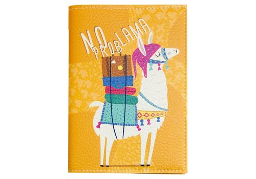 фото 1 - Обложка для паспорта Papadesign "No prob lama" 13,5*10