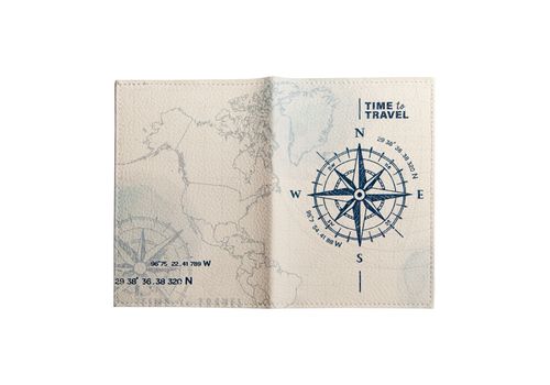 фото 2 - Обложка для паспорта Papadesign "Компас" 13,5*10