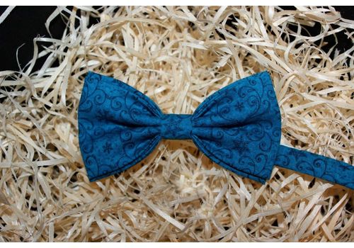 зображення 1 - Blue "Snowflakes Ornaments" Bow Tie