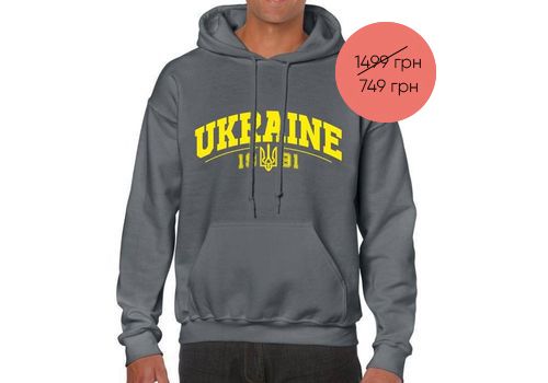 фото 1 - Серая худи "Ukraine" UAmade Sale