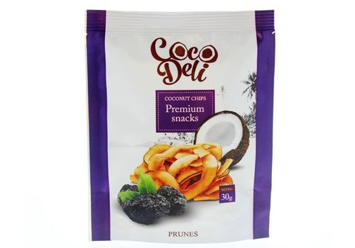 зображення 2 - Чіпси кокосові Cocodeli "Чорнослив" 30г