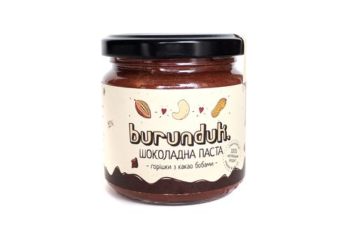 зображення 1 - Горіхова паста Burunduk "Шоколадна" 180г