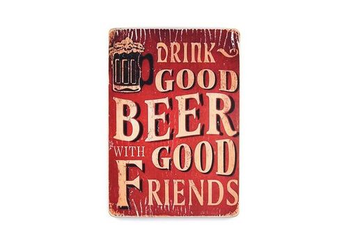 зображення 1 - Постер Wood Posters "Drink Good Beer With Good Friends"