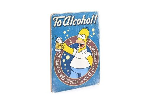 фото 2 - Постер The Simpsons #3 To Alcohol (blue) Wood Posters