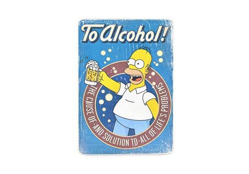 фото 1 - Постер The Simpsons #3 To Alcohol (blue) Wood Posters