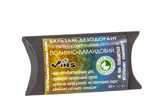 зображення 1 - Бальзам VINS eco craft з дезодоруючою дією, "ПОЛИННО-ЛАВАНДОВИЙ, 30 г
