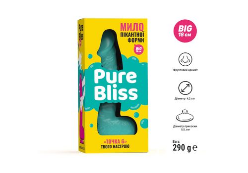 фото 1 - Мыло Pure Bliss пенис BIG Turquoise