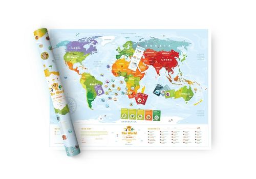 зображення 1 - Скретч-карта 1DEA.me "Travel map Kids sights" rus+eng (80*60см)