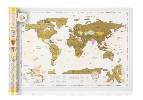 фото 2 - Скретч карта "Discover&Scratch World Gold" eng