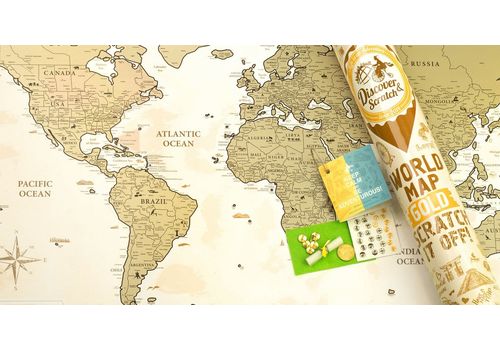 фото 3 - Скретч карта "Discover&Scratch World Gold" eng