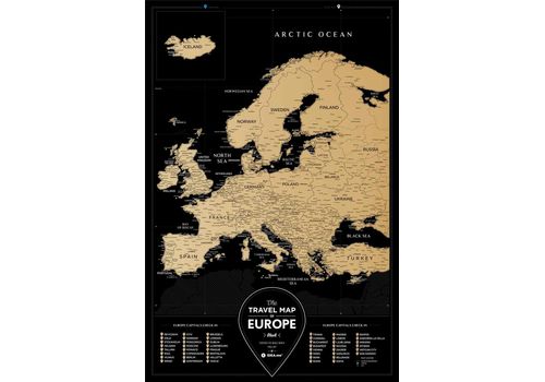 зображення 1 - Скретч-карта 1DEA.me "Travel map Black Europe" ukr (40*60см)