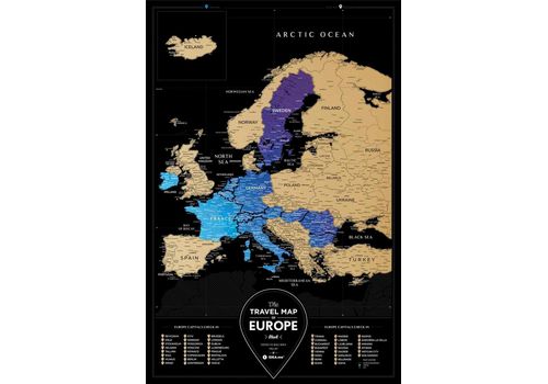 зображення 2 - Скретч-карта 1DEA.me "Travel map Black Europe" ukr (40*60см)
