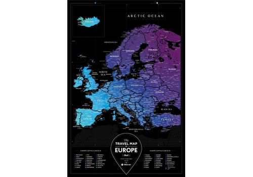 зображення 3 - Скретч-карта 1DEA.me "Travel map Black Europe" ukr (40*60см)
