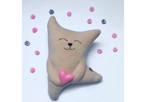 фото 1 - Игрушка LAvender  "Котик с сердцем" 40 см