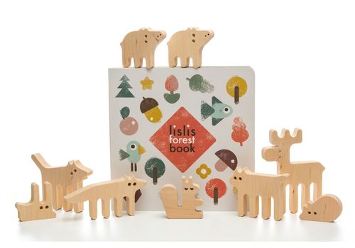зображення 1 - Дерев'яна іграшка lislis "Лісові звірі" подарунковий набір