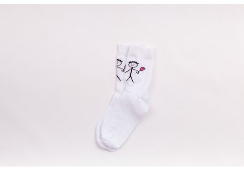 зображення 2 - Шкарпетки With you "Людина вино" білі
