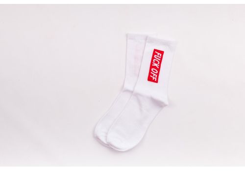 зображення 1 - Шкарпетки With you "Fuck off" білі