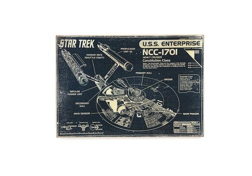 зображення 1 - Постер Wood Posters "Star trek enterprise" 285х200х8 мм