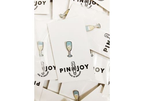 фото 2 - Значок Pin&Joy "Шампанское" металл