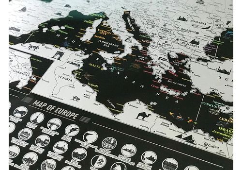 зображення 14 - Скретч-карта My Gift "My Map Europe edit" англійська мова, 63х88см