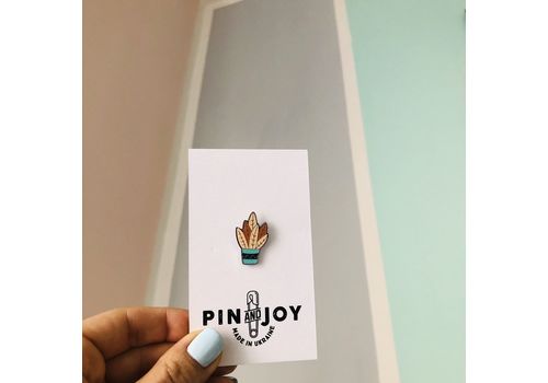 фото 2 - Значок Pin&Joy "Горшочек с растением" металл