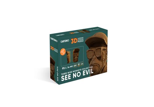 фото 5 - Картонный конструктор "Cartonic 3D Puzzle Three Wise Monkeys. See No Evil" 1DEA.me