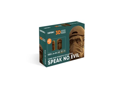 зображення 5 - Картонний конструктор "Cartonic 3D Puzzle Three Wise Monkeys. Speak No Evil" 1DEA.me