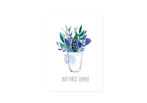 зображення 1 - Листівка Гречка "But first coffee"