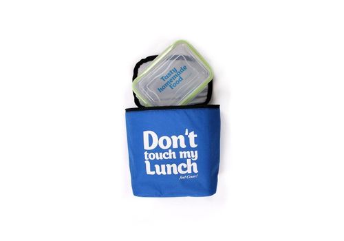 фото 3 - Ланч-бэг Just cover "Don't touch my lunch" синий maxi 195 х 185 х 120 мм