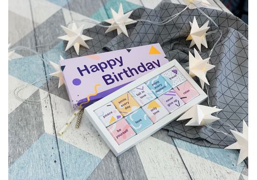 фото 2 - Шоколадный набор Papadesign Small "Happy Birthday!", анг,  80 г