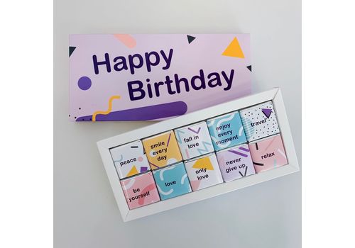 фото 1 - Шоколадный набор Papadesign Small "Happy Birthday!", анг,  80 г