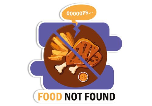 фото 2 - Наклейка на холодильник Papadesign "Food not found" коричневый 38Х40 см