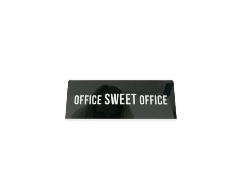 зображення 1 - Настільна табличка Papadesign "Office sweet office" чорна  20Х7 см