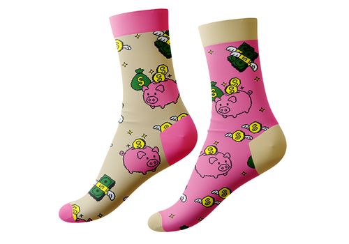 зображення 1 - Шкарпетки "Money-Pig" жіночі 36-40 р. Papadesign