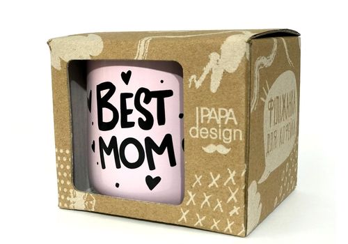 фото 2 - Кружка Papadesign "Best mom" розовый 350 мл