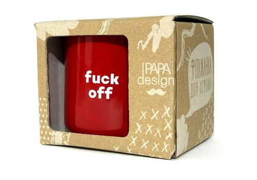 зображення 2 - Кружка Papadesign "Fuck off" червоний 350 мл