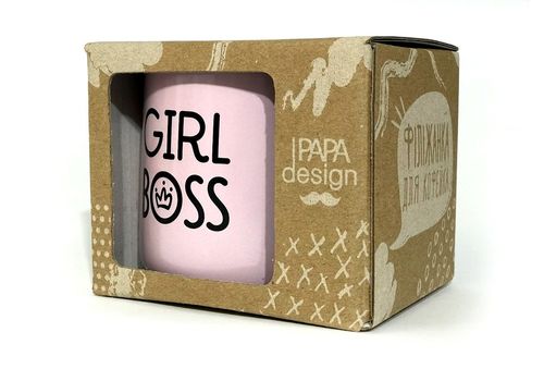 фото 2 - Кружка Papadesign "Girl boss" розовая 350 мл