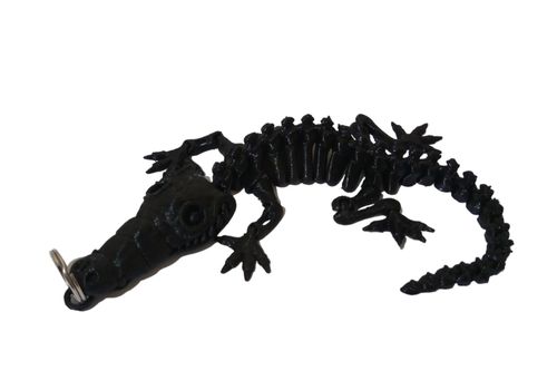 фото 2 - Скелет Крокодила брелок 3D