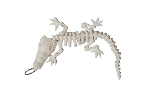 фото 1 - Скелет Крокодила брелок 3D