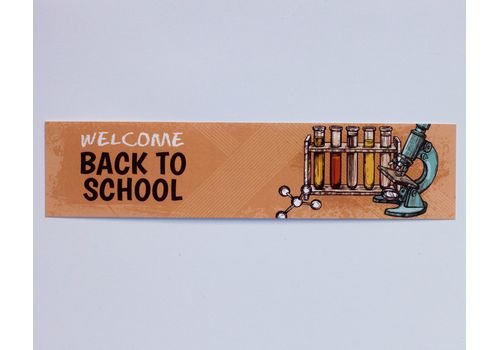 фото 1 - Закладка "Back to school" (бежевая с пробирками)