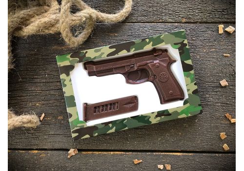 фото 2 - Шоколадний набір "Пістолет з обоймою"