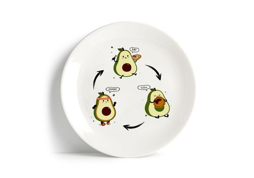 фото 1 - Тарелка "Avo Eat-Sleep-Repeat" Papadesign